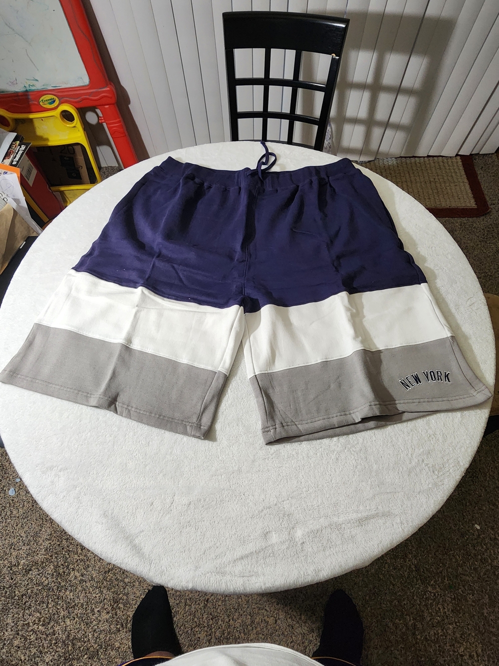 New York Yankees Fanatics Big & Tall Custom Color Shorts - Blue/White/Gray 3XLT